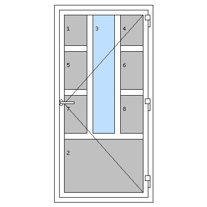 Egyszárnyú műanyag bejárati ajtók - M2 típus
