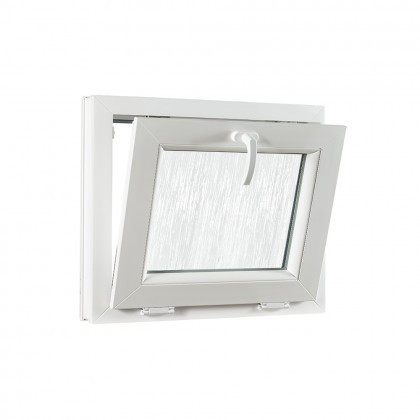 REHAU Smartline+ műanyag bukó ablak - fatörzs mintás üveg 600 x 550