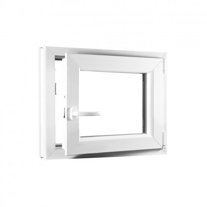 REHAU Smartline+ egyszárnyú műanyag ablak, bukó-nyíló jobbos 600 x 550
