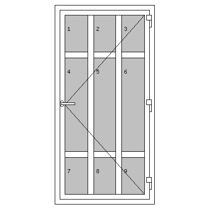 Egyszárnyú műanyag bejárati ajtók - R6 típus
