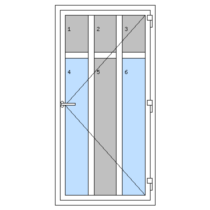 Egyszárnyú műanyag bejárati ajtók - R4 típus