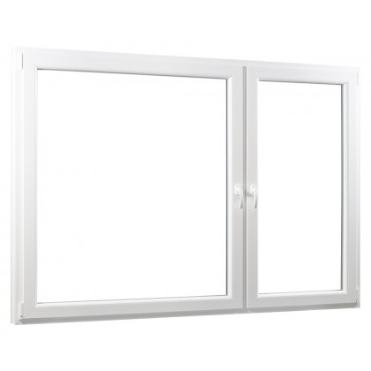 PREMIUM kétszárnyú műanyag ablak 2/3+1/3 tokosztóval 2060 x 1540