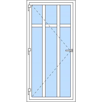 Egyszárnyú műanyag bejárati ajtó, kifelé nyíló - R5 típus