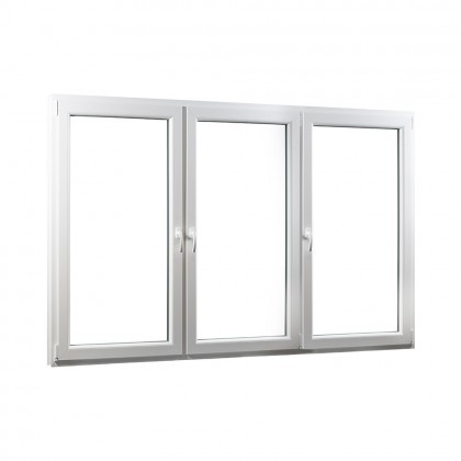 REHAU Smartline+ háromszárnyú műanyag ablak tokosztóval 2060 x 1540