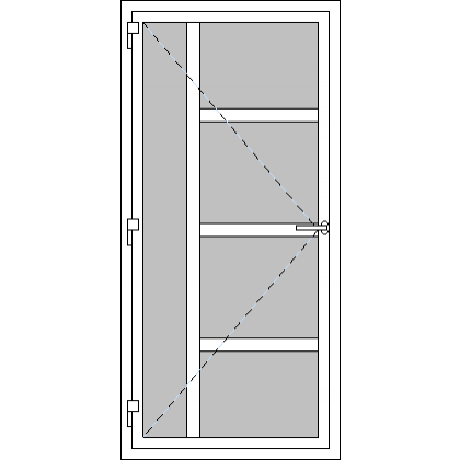 Egyszárnyú műanyag bejárati ajtó, kifelé nyíló - Z3 típus