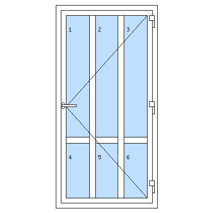 Egyszárnyú műanyag bejárati ajtók - T1 típus