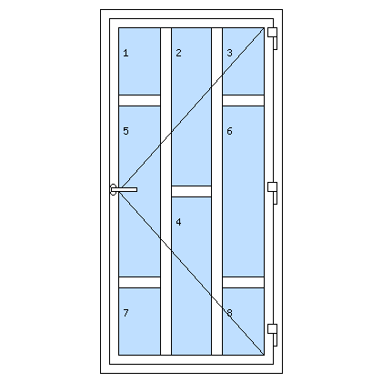 Egyszárnyú műanyag bejárati ajtók - I1 típus
