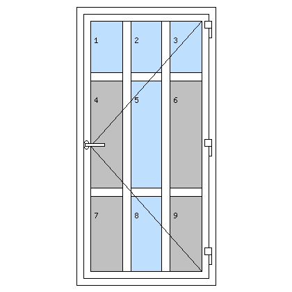 Egyszárnyú műanyag bejárati ajtók - L3 típus