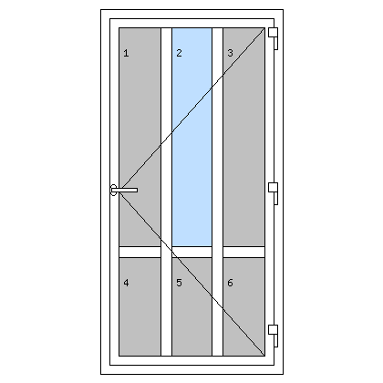 Egyszárnyú műanyag bejárati ajtók - T4 típus