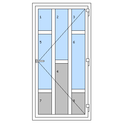 Egyszárnyú műanyag bejárati ajtók - I2 típus