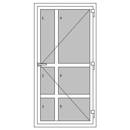 Egyszárnyú műanyag bejárati ajtók - P7 típus