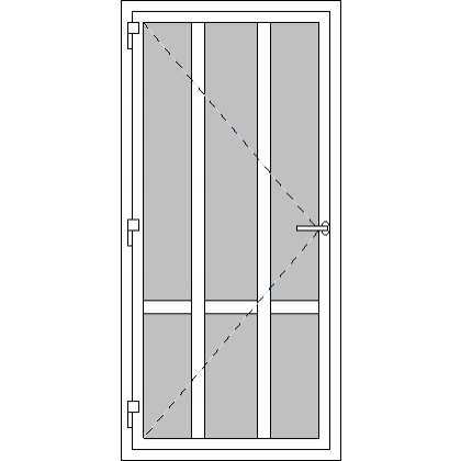 Egyszárnyú műanyag bejárati ajtó, kifelé nyíló - T5 típus
