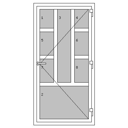 Egyszárnyú műanyag bejárati ajtók - M0 típus