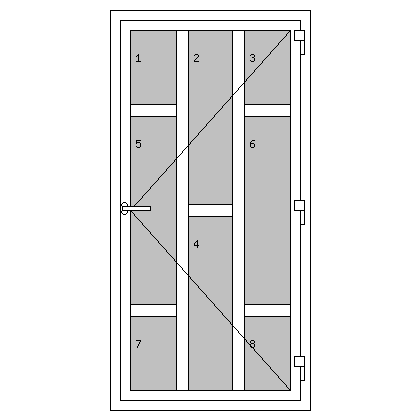Egyszárnyú műanyag bejárati ajtók - I6 típus