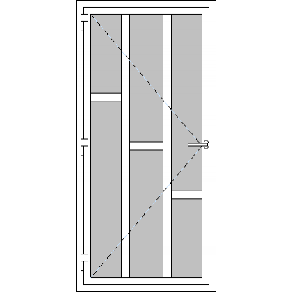 Egyszárnyú műanyag bejárati ajtó, kifelé nyíló - K3 típus
