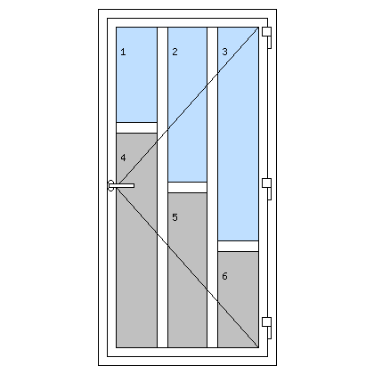 Egyszárnyú műanyag bejárati ajtók - K2 típus