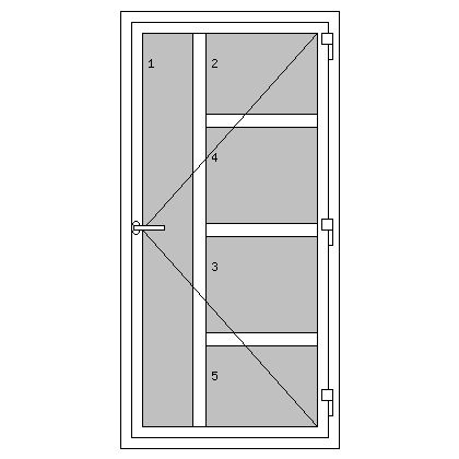 Egyszárnyú műanyag bejárati ajtók - Z3 típus