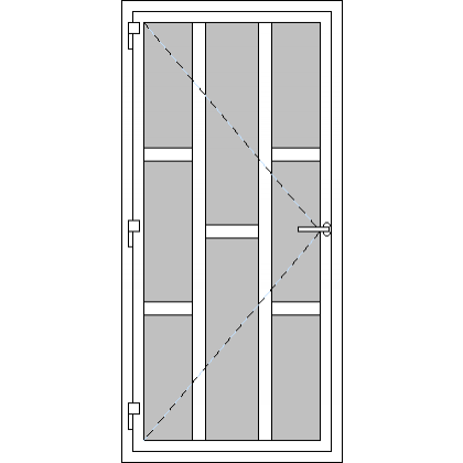 Egyszárnyú műanyag bejárati ajtó, kifelé nyíló - I6 típus