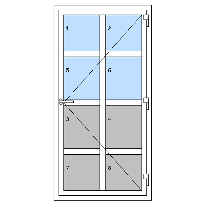 Egyszárnyú műanyag bejárati ajtók - S3 típus
