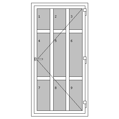 Egyszárnyú műanyag bejárati ajtók - L5 típus