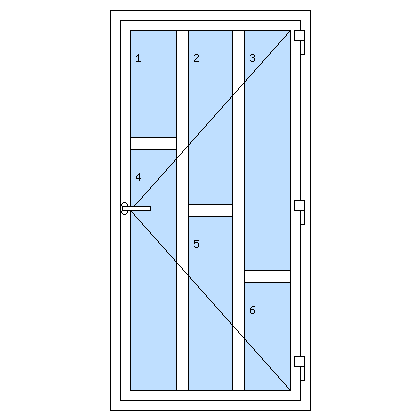 Egyszárnyú műanyag bejárati ajtók - K1 típus