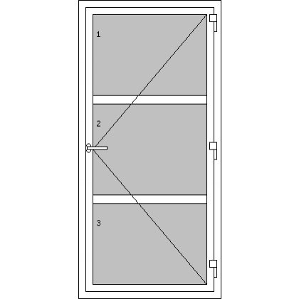 Egyszárnyú műanyag bejárati ajtók - C3 típus