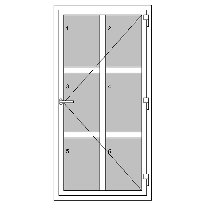 Egyszárnyú műanyag bejárati ajtók - G6 típus