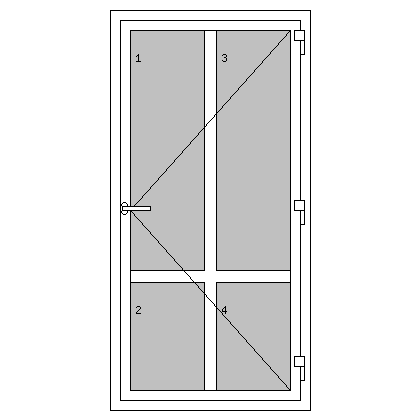 Egyszárnyú műanyag bejárati ajtók - E3 típus