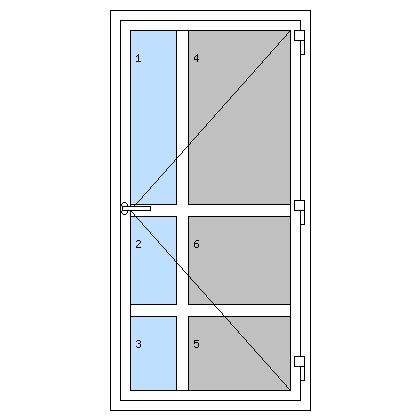 Egyszárnyú műanyag bejárati ajtók - P8 típus