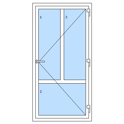 Egyszárnyú műanyag bejárati ajtók - D1 típus