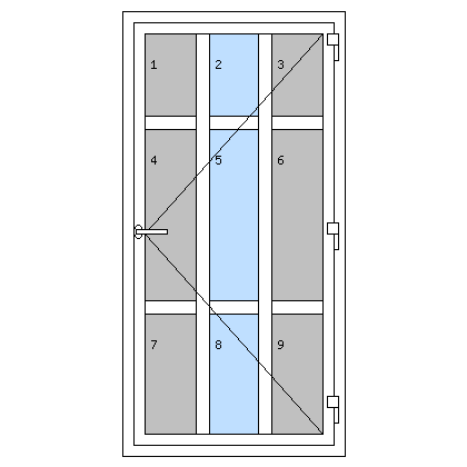 Egyszárnyú műanyag bejárati ajtók - L4 típus