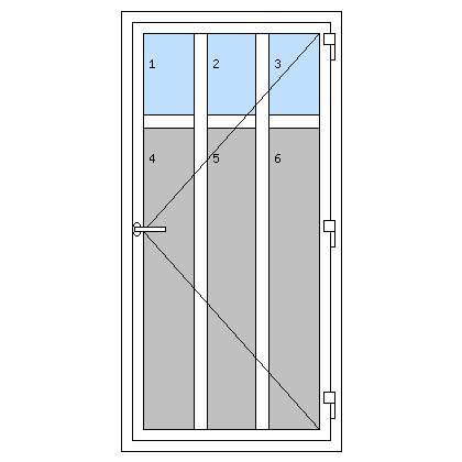 Egyszárnyú műanyag bejárati ajtók - R2 típus