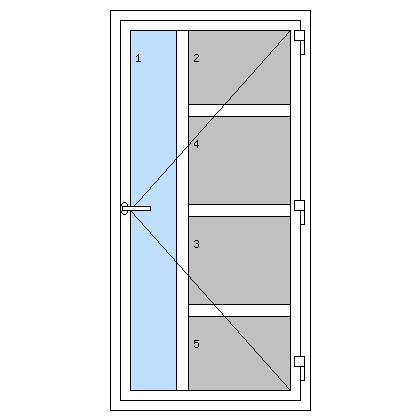 Egyszárnyú műanyag bejárati ajtók - Z2 típus