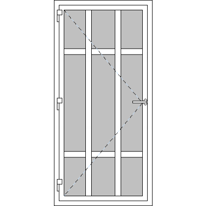 Egyszárnyú műanyag bejárati ajtó, kifelé nyíló - R6 típus