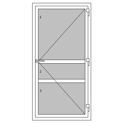Egyszárnyú műanyag bejárati ajtók - P1 típus