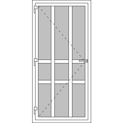 Egyszárnyú műanyag bejárati ajtó, kifelé nyíló - V4 típus