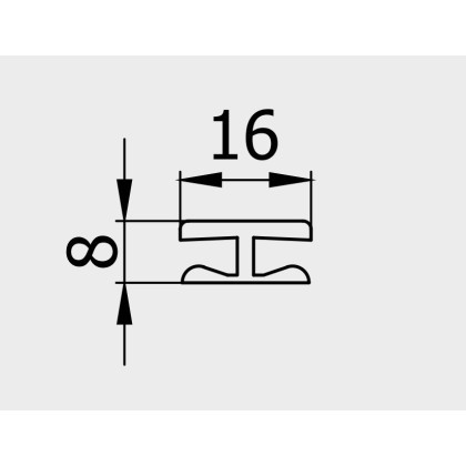 H típusú fehér / Antracit soroló profil REHAU Smartline+ ablakokhoz és ajtókhoz