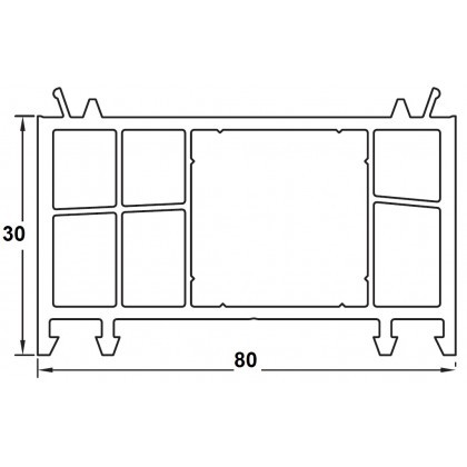 30 mm-es fehér tokszélesítő profil PREMIUM ablakokhoz