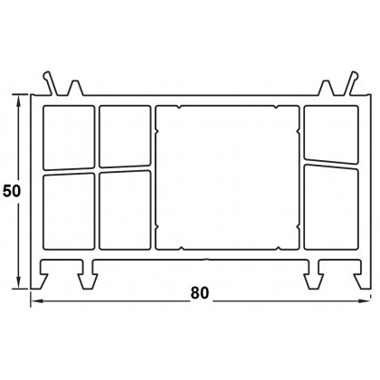 50 mm-es fehér tokszélesítő profil PREMIUM ablakokhoz
