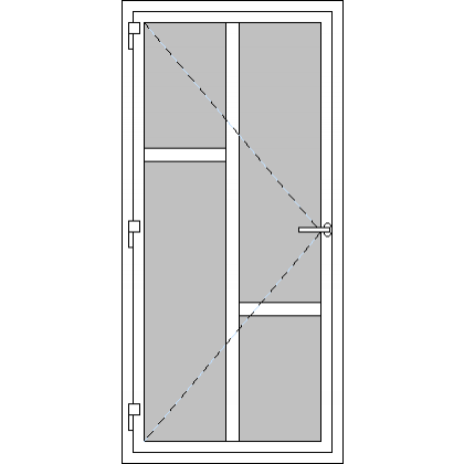 Egyszárnyú műanyag bejárati ajtó, kifelé nyíló - J3 típus