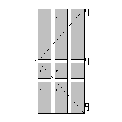 Egyszárnyú műanyag bejárati ajtók - V4 típus