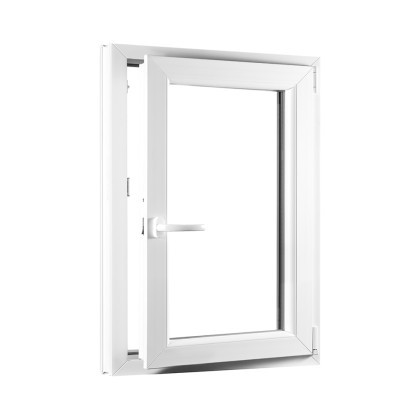 Egyszárnyú műanyag pinceablak 500x700 mm, Fehér, kétrétegű hőszigetelő üveg, Bukó-nyíló, jobbos, OLIMPIA 60 AD