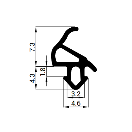 Gumitömítés műanyag ablakhoz szürke