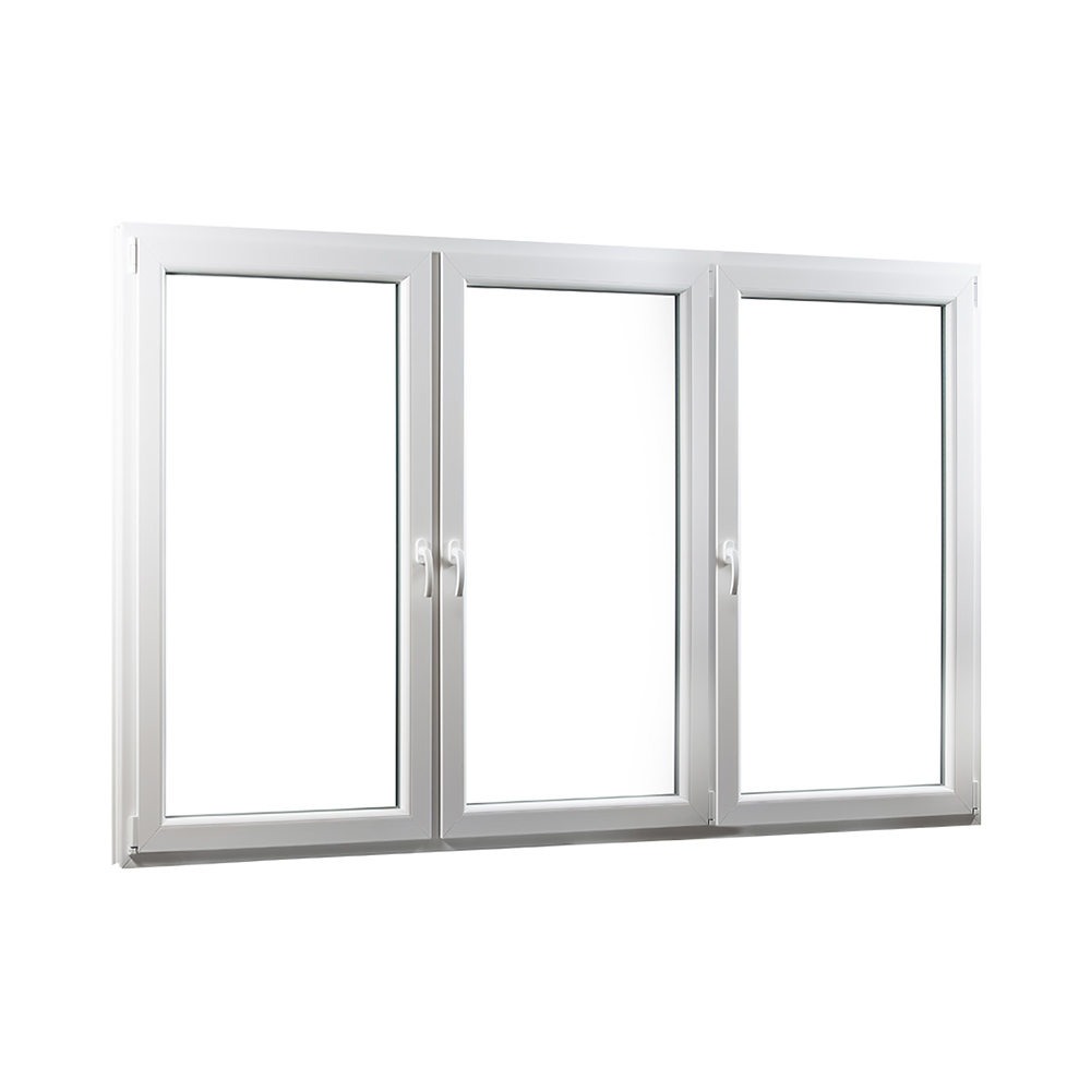 REHAU Smartline+ háromszárnyú műanyag ablak tokosztóval - Ablakok-raktarrol.hu - 2060 x 1540.