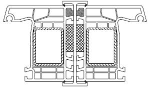 H típusú fehér / Arany tölgy soroló profil PREMIUM ablakokhoz és ajtókhoz.