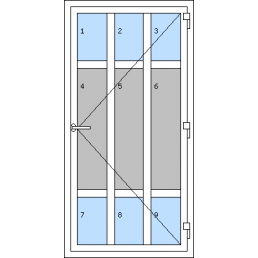 Egyszárnyú műanyag bejárati ajtók - R8 típus