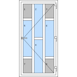 Egyszárnyú műanyag bejárati ajtók - I4 típus