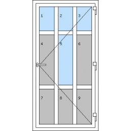 Egyszárnyú műanyag bejárati ajtók - L2 típus