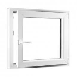 REHAU Smartline+ egyszárnyú műanyag ablak, bukó-nyíló jobbos 800 x 800
