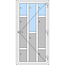 Egyszárnyú műanyag bejárati ajtók - I3 típus